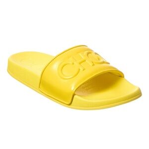 Jimmy Choo Yellow Slide Sandals